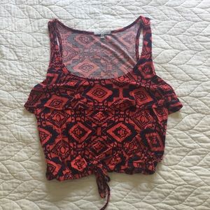 Tribal print crop top